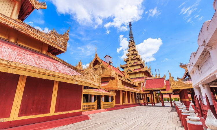 The Royal Palace in Mandalay, Myanmar